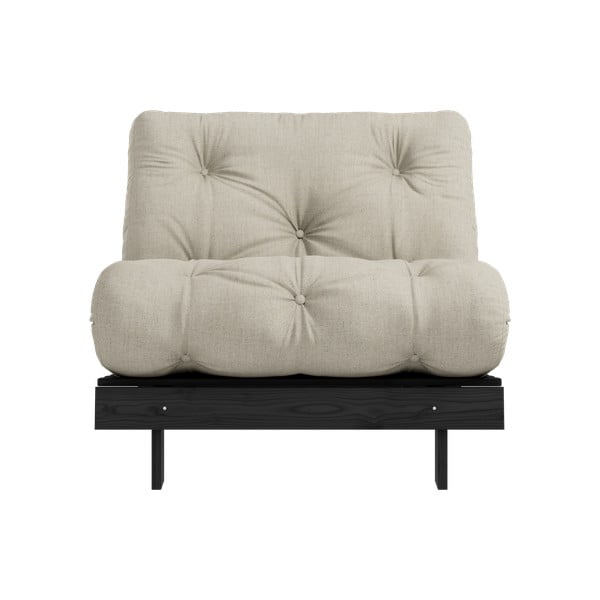 Iš lino krėslas pilkos spalvos/smėlio spalvos Roots Black Night – Karup Design-image-3