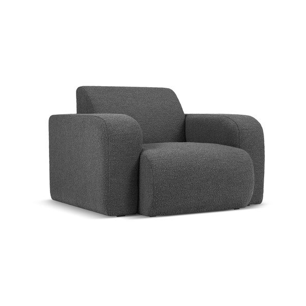 Krėslas tamsiai pilkos spalvos iš boucle Molino – Micadoni Home