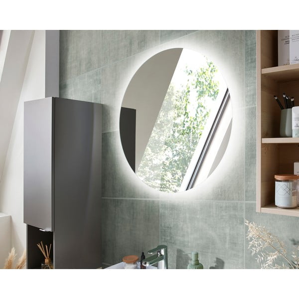 Sieninis veidrodis su apšvietimu ø 70 cm Quickset 393 – Pelipal-image-1