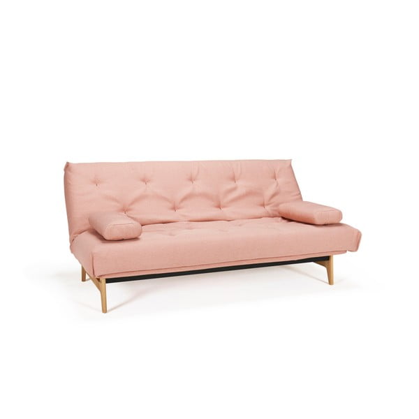 Šviesiai rožinė sofa-lova Inovacija "Aslak Soft Coral", 92 x 200 cm