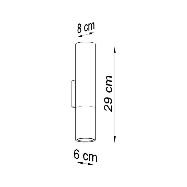 Juodos spalvos/sidabrinės spalvos iš metalo sieninė lempa ø 6 cm Longbot – Sollux-image-3