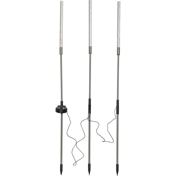 3 lauko saulės energija veikiančių LED lempučių dekoracijų rinkinys Star Trading Bubbly, aukštis 83 cm