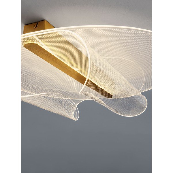 Auksinės spalvos iš aliuminio lubinis šviestuvas LED su pritemdymo funkcija 55x45 cm Valentin – Nova Luce-image-1