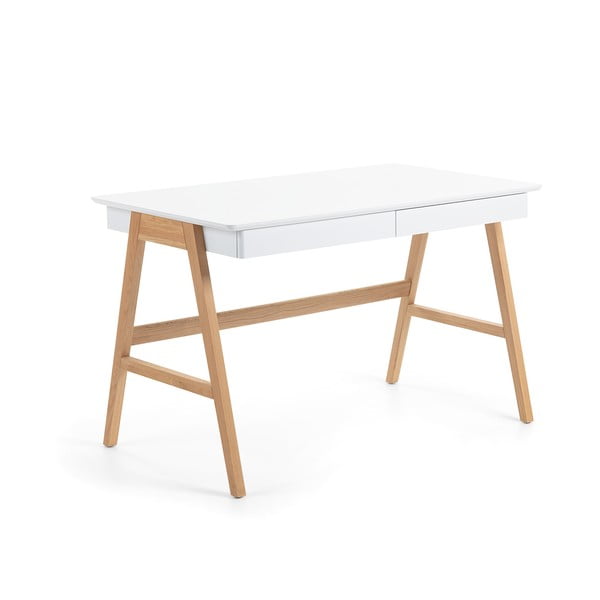 Darbo stalas su baltu stalviršiu Kave Home Ingo, 120 x 60 cm-image-3