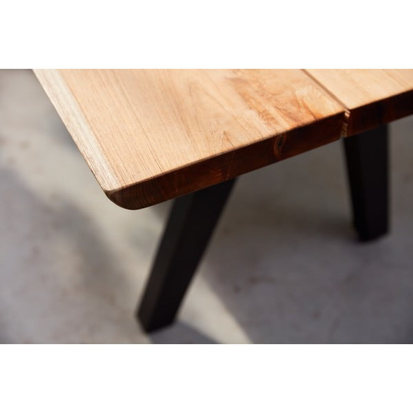 Juodas/natūralios spalvos sodo suoliukas lavice Pure – Diphano-image-1