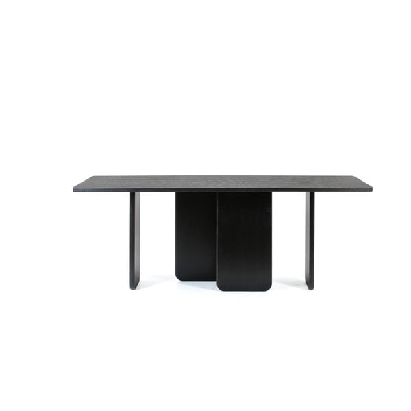 Juodas valgomojo stalas Teulat Arq, 200 x 100 cm