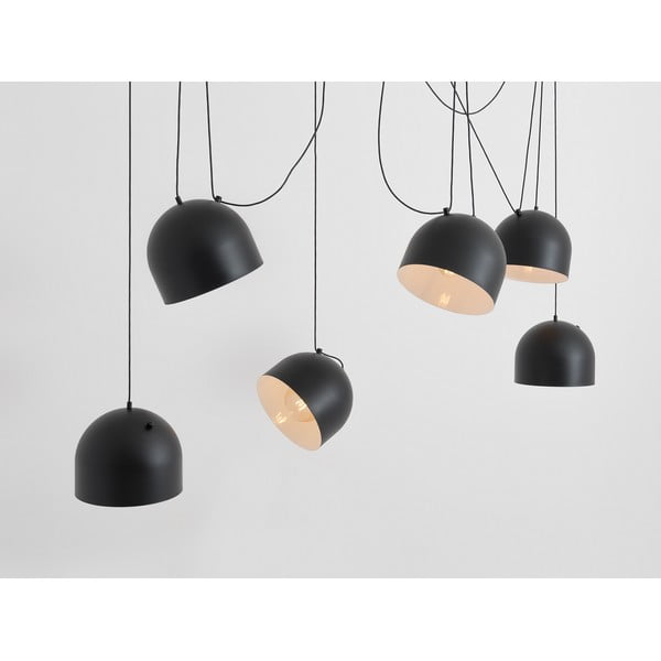 Juodas pakabinamas šviestuvas su metaliniu gaubtu 250x250 cm Popo - CustomForm-image-2