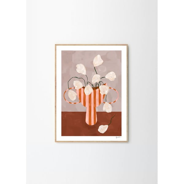 Plakatas 50x70 cm White Flowers in Striped Vase – Frankie Penwill – The Poster Club-image-3