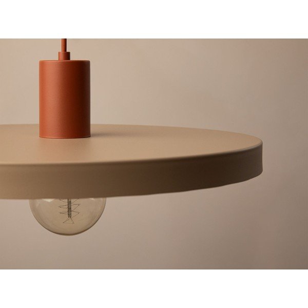 Smėlio spalvos iš metalo kabantis šviestuvas ø 40 cm Ori – Micadoni -image-1
