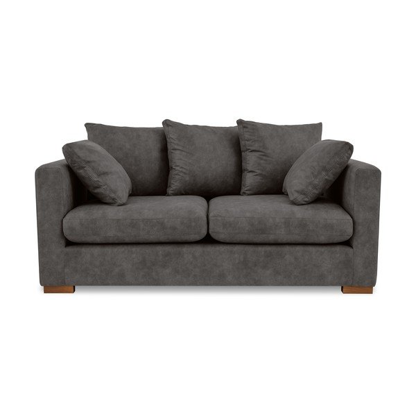 Iš dirbtinės odos sofa antracito spalvos 175 cm Hamburg – Scandic