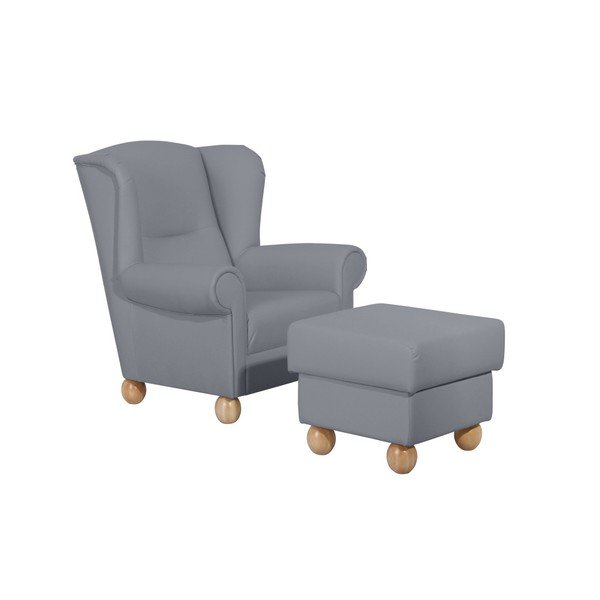 "Max Winzer Monarch Grey Ottoman-image-2