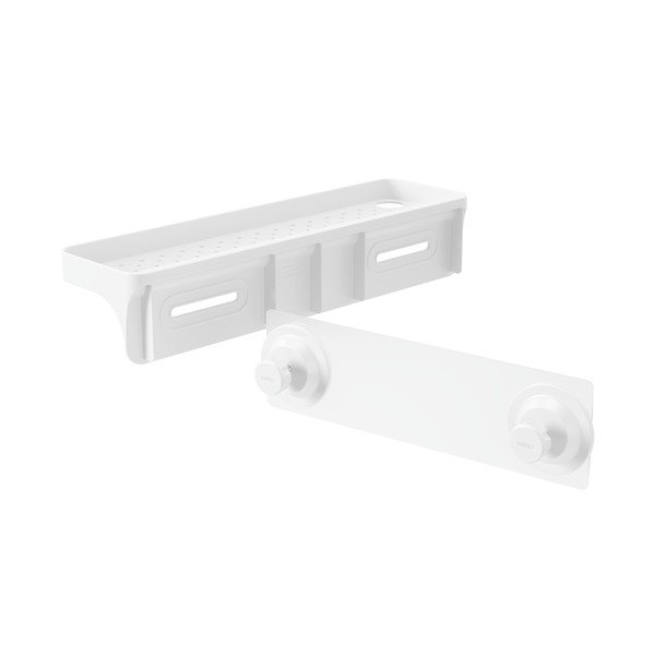 Klijuojama vonios lentyna iš perdirbto plastiko baltos spalvos Flex Adhesive – Umbra-image-4