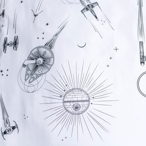 Viengulė vaikiška patalynė iš medvilnės su žėrinčiu efektu 140x200 cm Star Wars – Jerry Fabrics-image-1