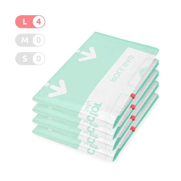 Vakuuminiai drabužių krepšiai 4 vnt. Roll Up L – Compactor-image-1