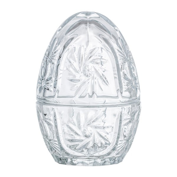 Kiaušinio formos stiklinė dekoratyvinė dėžutė Bloomingville