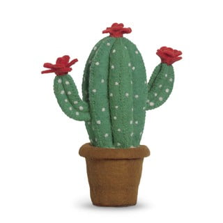 Žalia dekoracija iš veltinio Mr. Fox Cactus Flower, aukštis 32 cm