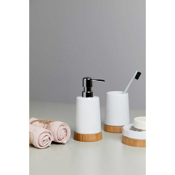 Iš keramikos vonios reikmenų rinkinys baltos spalvos Bamboo – Wenko-image-1