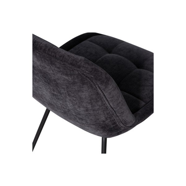 Valgomojo kėdės iš aksomo tamsiai pilkos spalvos 2 vnt. Crate – BePureHome-image-4
