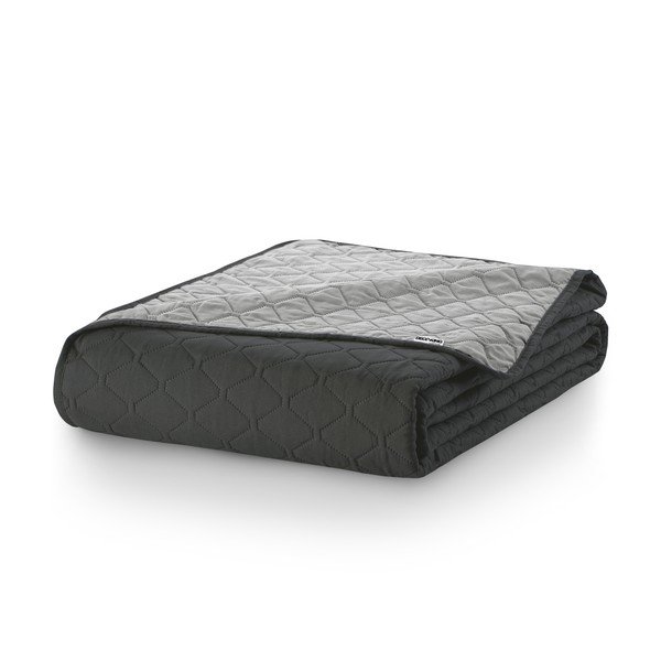 DecoKing Axel Charcoal Silver Grey dvipusis mikropluošto užtiesalas, 170 x 270 cm-image-4