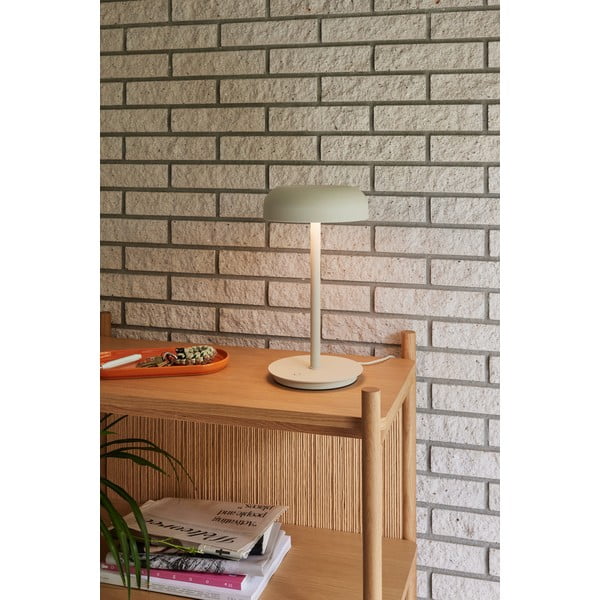 Stalinis šviestuvas kreminės spalvos LED su pritemdymo funkcija (aukštis 37 cm) Velo – Hübsch-image-3