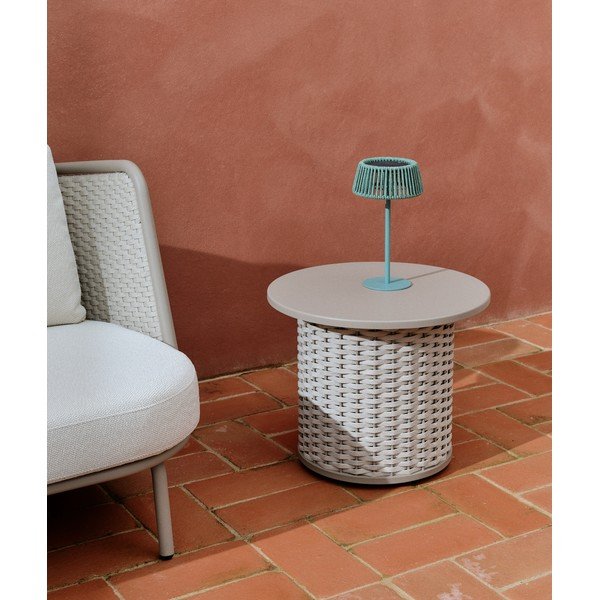 Iš metalo apvalios formos sodo šoninis staliukas ø 50 cm Sedalis – Kave Home-image-1
