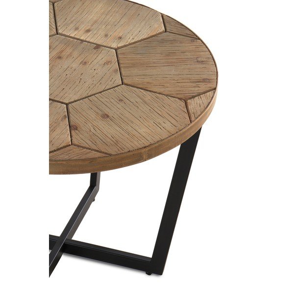 Konferencijų stalas su juodos geležies konstrukcija Geese Honeycomb, ⌀ 59 cm-image-3