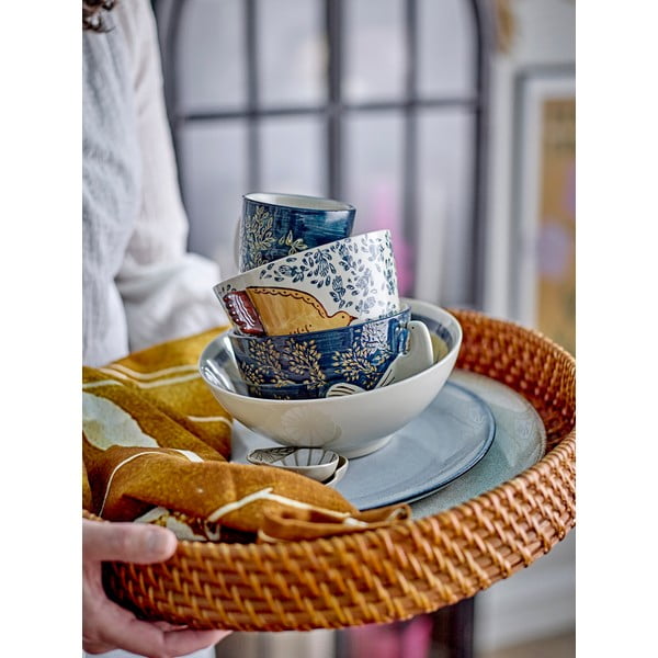 Iš akmens masės mažas dubuo mėlynos spalvos 460 ml Hezha – Bloomingville-image-1