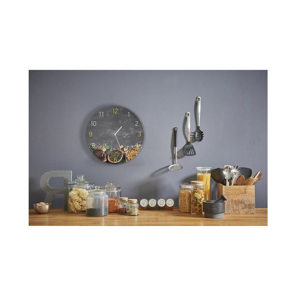 Sieninis laikrodis Styler Glassclock Tea, ⌀ 30 cm-image-1