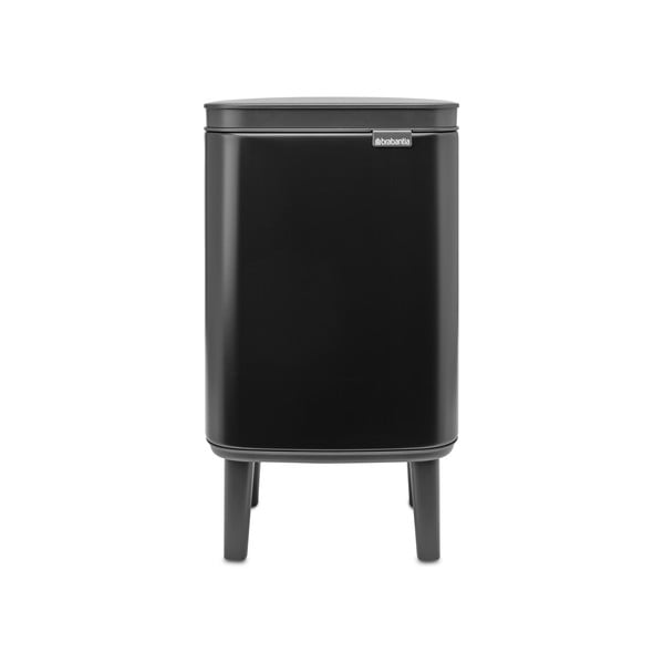 Matinės juodos spalvos iš plieno šiukšliadėžė 4 l Bo Hi – Brabantia
