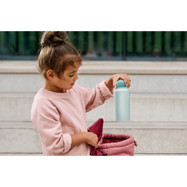 Šviesiai mėlynos spalvos iš plastiko vaikiškas buteliukas 400 ml Forest Friends – Mepal-image-1