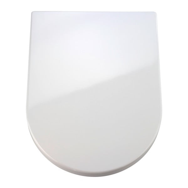 Balta lengvai užsidaranti tualeto sėdynė Wenko Premium Palma, 46,5 x 35,7 cm