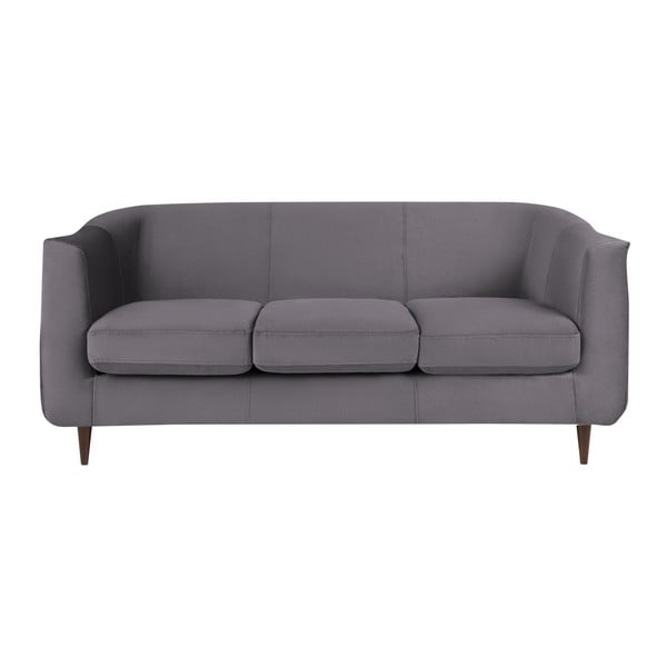 Grafito pilkos spalvos aksominė sofa "Kooko Home Glam", 175 cm