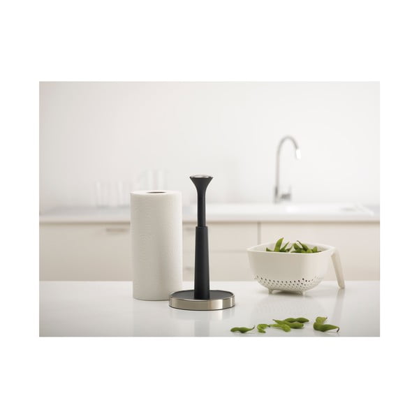 Juodas virtuvinių rankšluosčių laikiklis Joseph Joseph Push´n´Tear-image-3