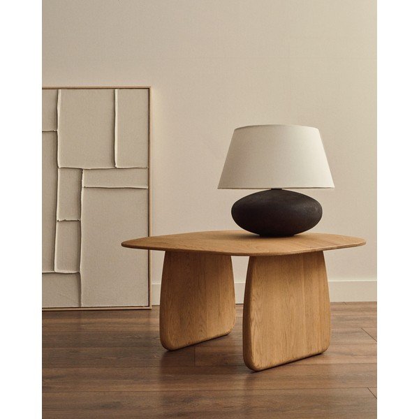 Iš ąžuolo masyvo šoninis stalas 70x71 cm Pirita – Kave Home-image-1