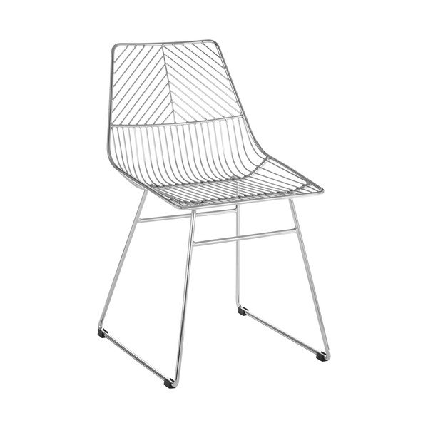 Sidabrinės spalvos iš metalo valgomojo kėdė District – Premier Housewares