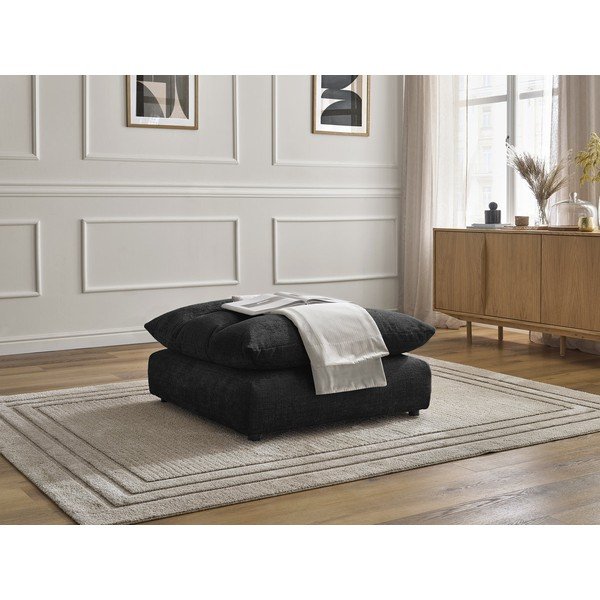 Juodos spalvos taburetė iš šenilinio audinio Neil – Bobochic Paris-image-4