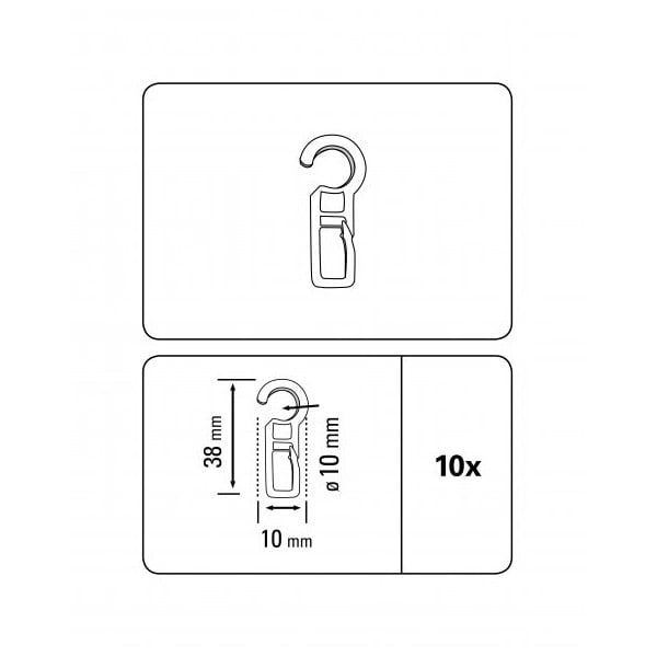 10 užuolaidų kabliukų rinkinys - Gardinia-image-1