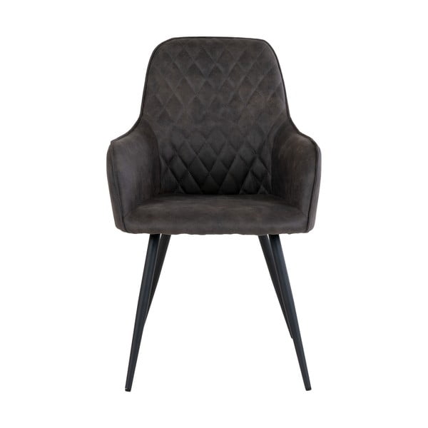 Tamsiai pilkos spalvos iš audinio valgomojo kėdžių komplektas 2 vnt. Harbo – House Nordic-image-1