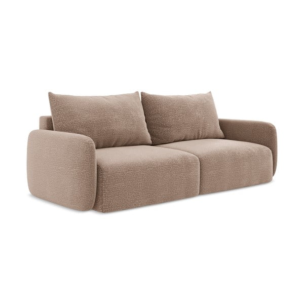 Šviesiai rudos spalvos sulankstoma/su sandėliavimo vieta sofa 238 cm Kalena – Makamii-image-2