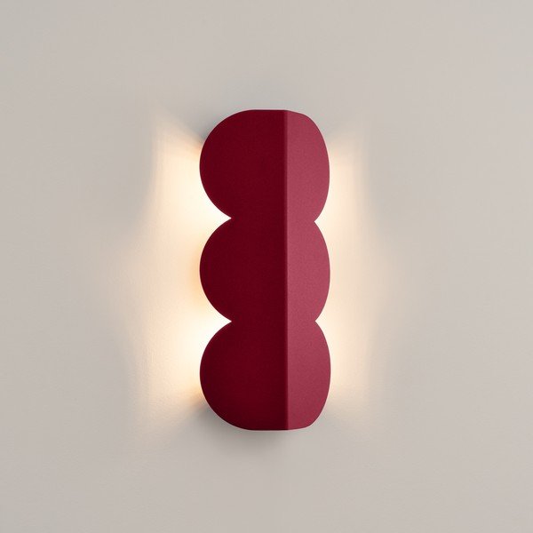 Bordo spalvos iš aliuminio sieninė lempa BISCUIT – Thoro-image-1