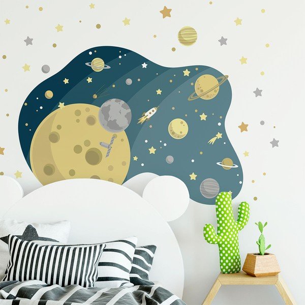 Vaikiškas sieninis lipdukas Ambiance The Starry Galaxy, 90 x 60 cm-image-2