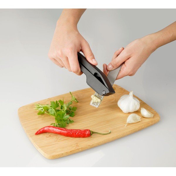 Pilkos spalvos česnako spaustuvė Fackelmann Food & More-image-1