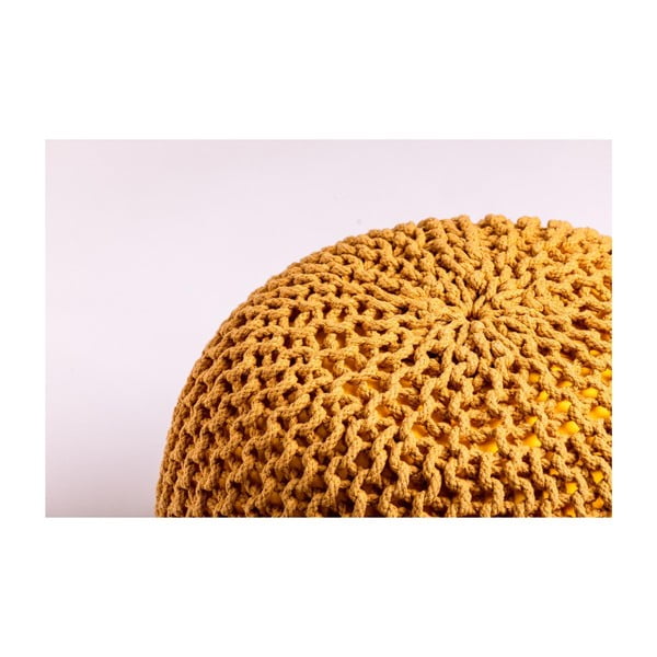 Garstyčių geltonos spalvos pufas Bonami Essentials Jagger-image-2