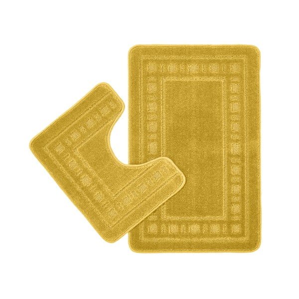 Geltonos spalvos vonios kilimėliai 2 vnt. tualetams 50x80 cm Armoni – Catherine Lansfield