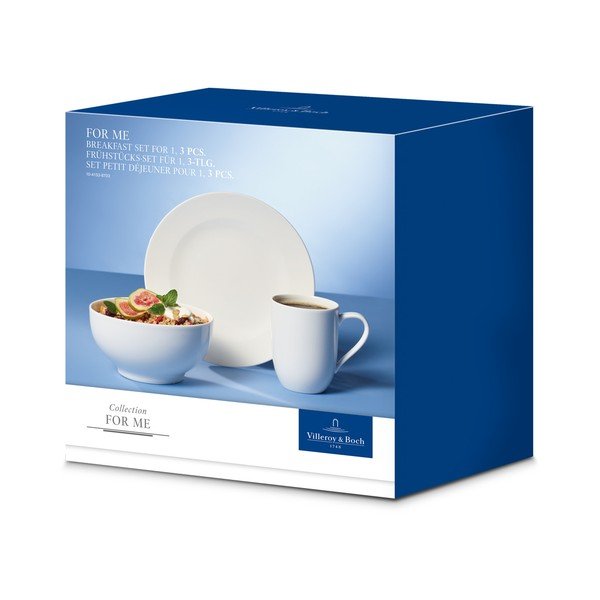 "Villeroy & Boch For Me" porcelianinis pusryčių dubenėlis, lėkštė ir puodelis-image-3