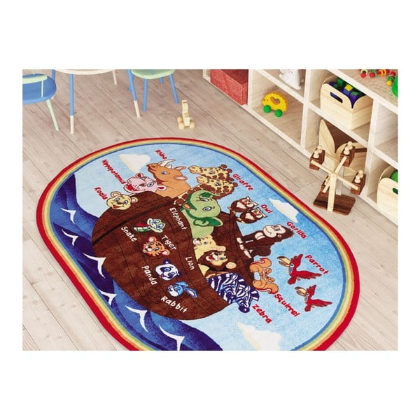 Vaikiškas kilimas "Gyvūnų laivas", 133 x 190 cm