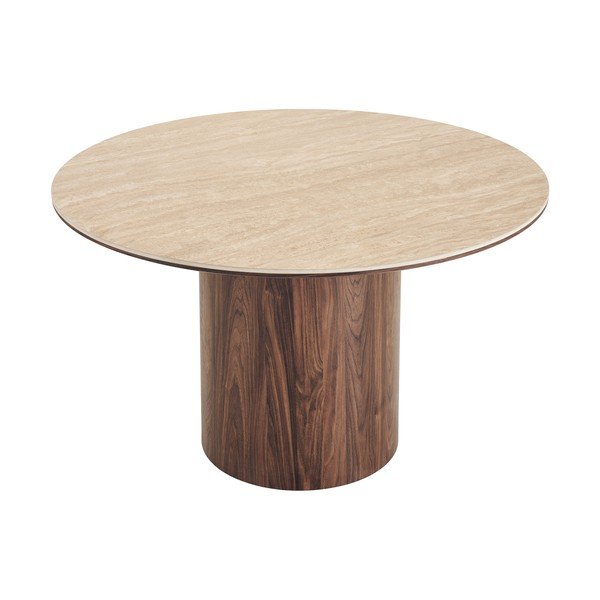 Iš keraminės plokštės apvalios formos valgomojo stalas ø 120 cm Delphi – House Nordic-image-3