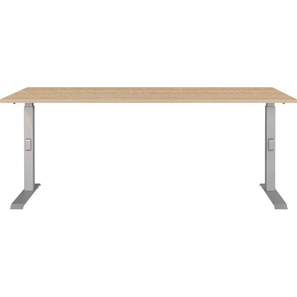 Reguliuojamas darbo stalas su ąžuolo dekoro stalviršiu 80x180 cm Downey – Germania-image-1