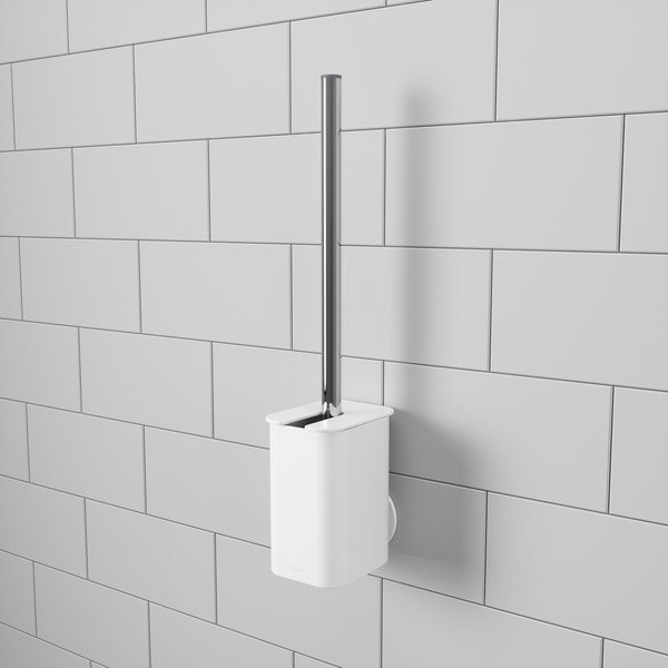Baltas savaime išsilaikantis plastikinis tualeto šepetys Flex - Umbra-image-1