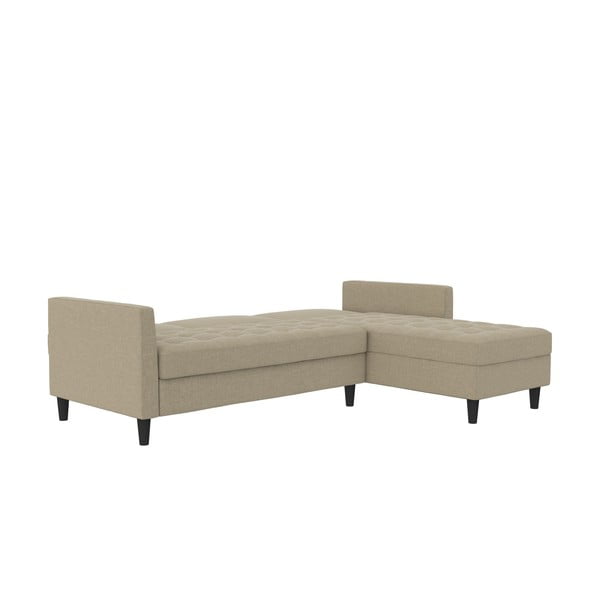 Sulankstoma kampinė sofa smėlio spalvos Presley – Støraa-image-4